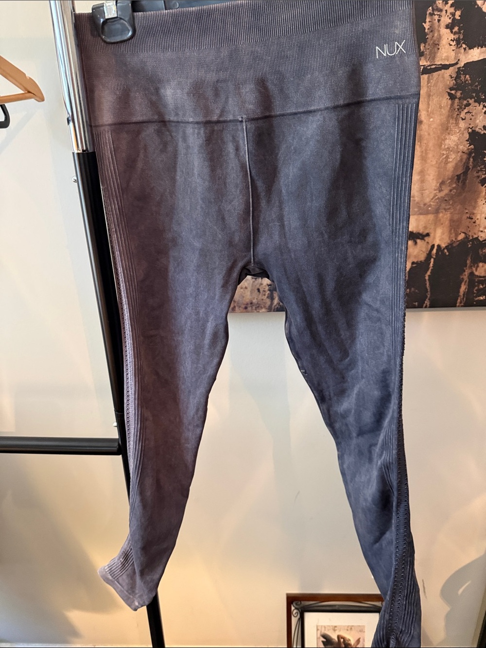 NUX women’s Charcoal Gray Seamless Leggings for CycleBar
